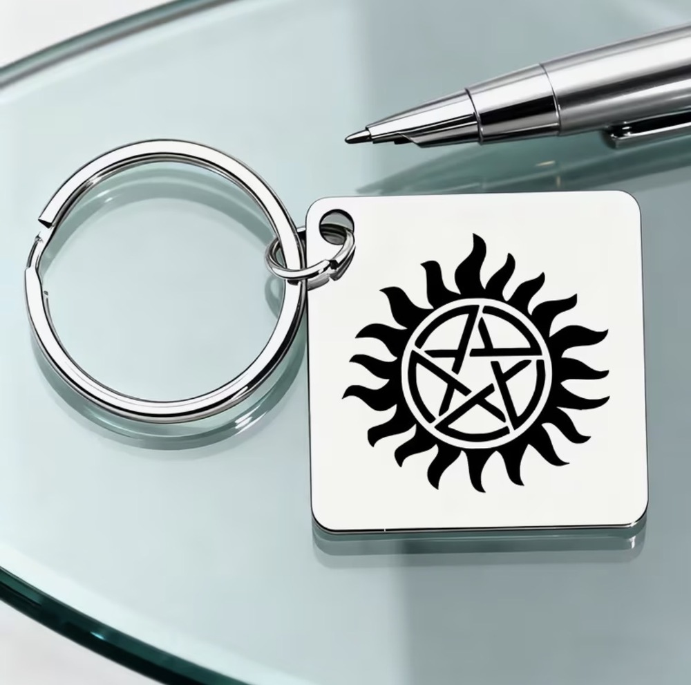 3/$25 Anti-Possession Symbol Keychain  Supernatural Stainless Steel Keychain